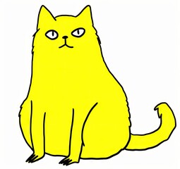 a drawing with a yellow animal, in the style of animated gifs, old memecore.