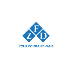 Fototapeta premium FZD letter logo design on white background. FZD creative initials letter logo concept. FZD letter design. 