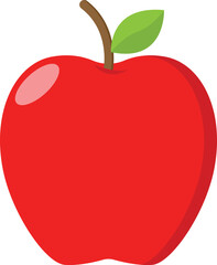 red apple isolated on white