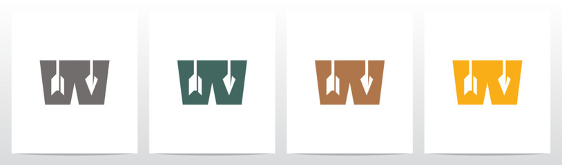 Arrow Archery Letter Logo Design W