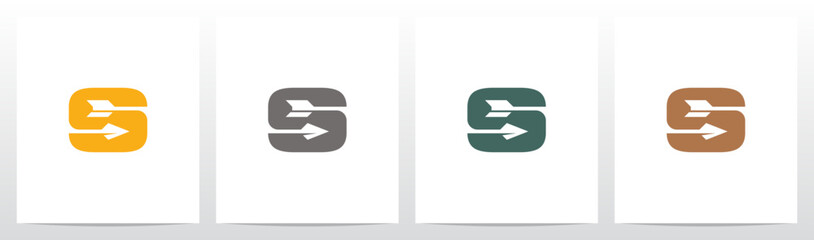 Arrow Archery Letter Logo Design S