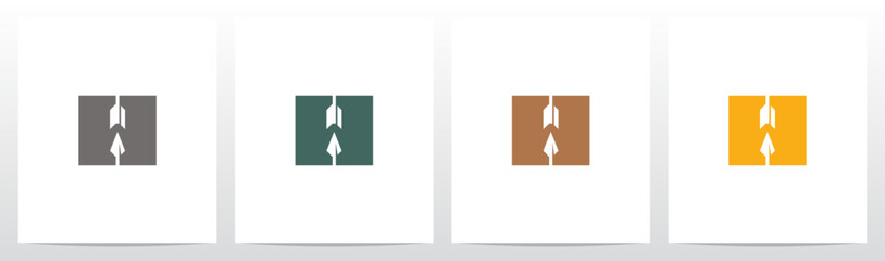 Arrow Archery Letter Logo Design H