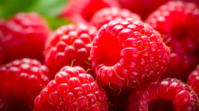 Makroaufnahme von einer Himbeere. Obst