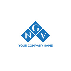 Fototapeta premium GNV letter logo design on white background. GNV creative initials letter logo concept. GNV letter design. 