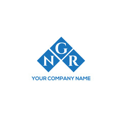 Fototapeta premium GNR letter logo design on white background. GNR creative initials letter logo concept. GNR letter design. 