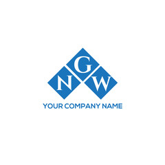 Fototapeta premium GNW letter logo design on white background. GNW creative initials letter logo concept. GNW letter design. 