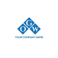 GOW letter logo design on white background. GOW creative initials letter logo concept. GOW letter design.
