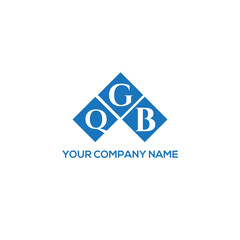 Fototapeta premium GQB letter logo design on white background. GQB creative initials letter logo concept. GQB letter design. 
