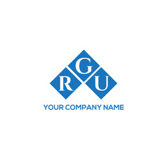 Fototapeta premium GRU letter logo design on white background. GRU creative initials letter logo concept. GRU letter design. 