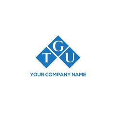 Fototapeta premium GTU letter logo design on white background. GTU creative initials letter logo concept. GTU letter design. 
