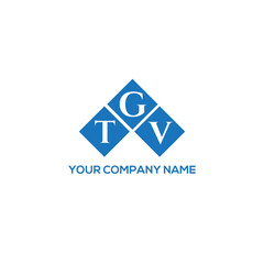 Fototapeta premium GTV letter logo design on white background. GTV creative initials letter logo concept. GTV letter design. 