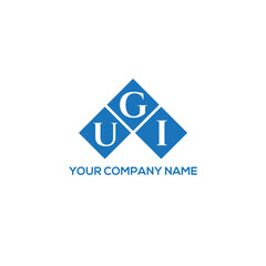 Fototapeta premium GUI letter logo design on white background. GUI creative initials letter logo concept. GUI letter design. 