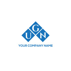 Fototapeta premium GUN letter logo design on white background. GUN creative initials letter logo concept. GUN letter design. 