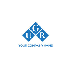 GUR letter logo design on white background. GUR creative initials letter logo concept. GUR letter design.

