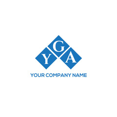 Fototapeta premium GYA letter logo design on white background. GYA creative initials letter logo concept. GYA letter design. 