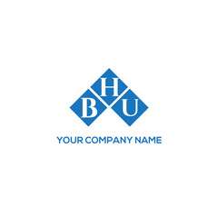 HBU letter logo design on white background. HBU creative initials letter logo concept. HBU letter design.
