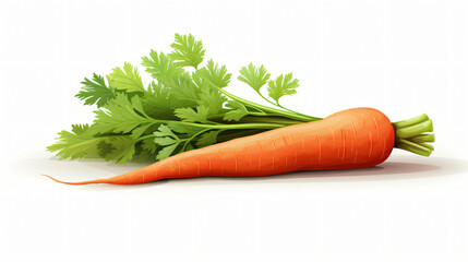 Carrot Illustration on White Background