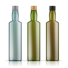 Glass Bottle With Screw Cap For Olive Oil Set