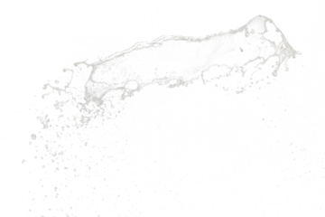 Shape form throw of Water splashes into drop water attack fluttering in air and stop motion freeze shot. Splash Water for explosion texture graphic resource elements, black background isolated