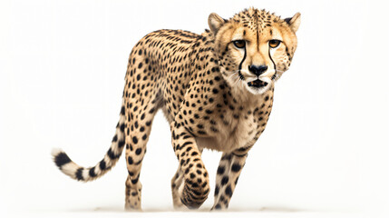 Cheetah Illustration on White Background