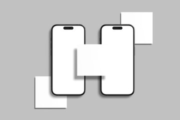 Fototapeta premium Social Media Post Blank Mockup