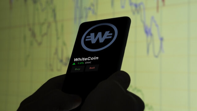September 19th 2023. An investor analyzing the price of WhiteCoin, the crypto $XWC broke out above the limit, XWC and climbs above the price.