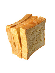 Breakfast toast on a white background