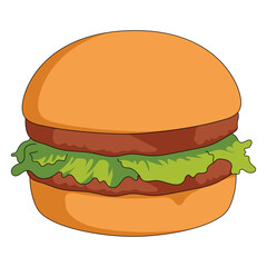 Hamburger Illustration Element