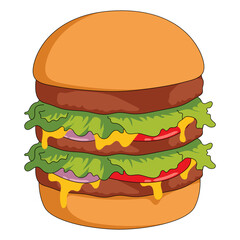 Hamburger Illustration Element