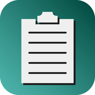 Clipboard Vector Glyph Gradient Background Icon Design