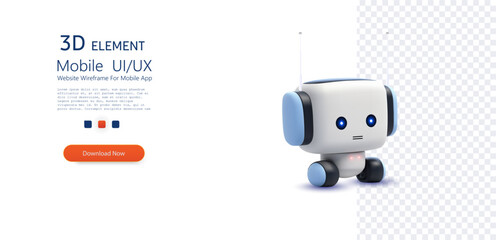 Cute Robot Waving Hand Cartoon Vector Icon Illustration. Science Technology
