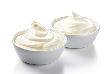 Double cream isolated on white background