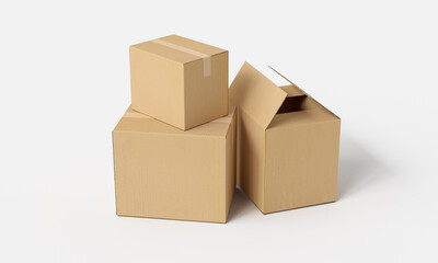 종이 상자 목업 Cardboard Box Mock up