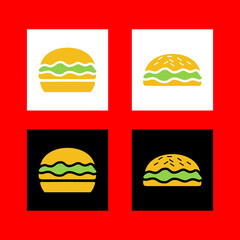 burger logo design, bakery logo design, vector, symbol, icon, silhouette,