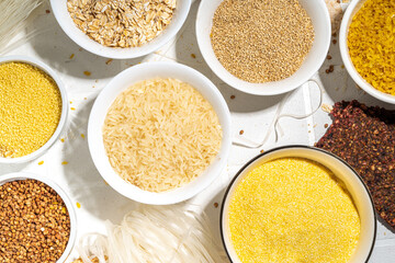 Selection of gluten free cereals