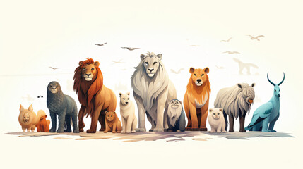 Group Animal Illustration