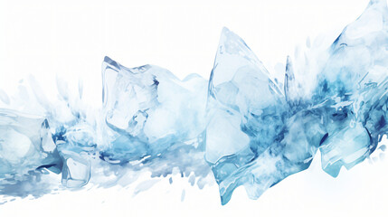 Ice Illustration on White Background