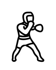 Boxing icon vector.Isolated contour symbol illustration
