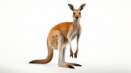 Kangaroo Illustration on White Background
