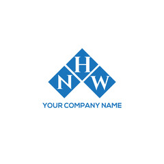 HNW letter logo design on white background. HNW creative initials letter logo concept. HNW letter design.
