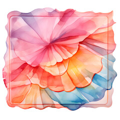 Watercolor Tray, flower, isolated on transparent background, PNG, 300 DPI
