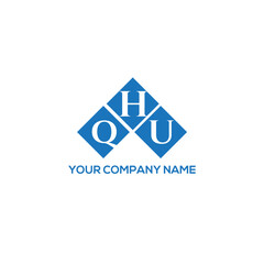 Fototapeta premium HQU letter logo design on white background. HQU creative initials letter logo concept. HQU letter design. 