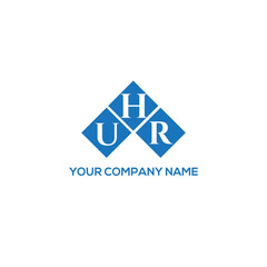HUR letter logo design on white background. HUR creative initials letter logo concept. HUR letter design.
