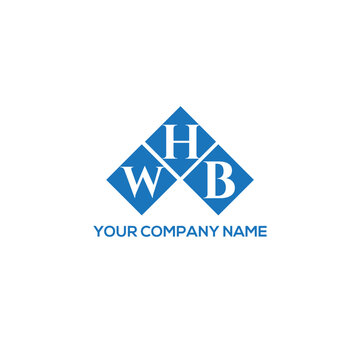 HWB letter logo design on white background. HWB creative initials letter logo concept. HWB letter design.

