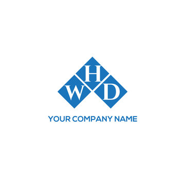 HWD letter logo design on white background. HWD creative initials letter logo concept. HWD letter design.

