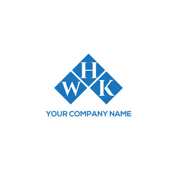 HWK letter logo design on white background. HWK creative initials letter logo concept. HWK letter design.
