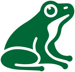 カエルのアイコン 緑