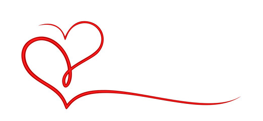 The symbol of stylized red hearts.
