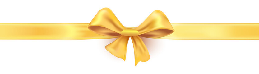 relistic ribbon bow decoration vector