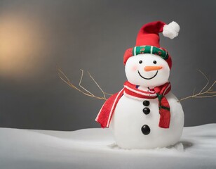 Snowman, Christmas, Winter holiday, Cute, Laughing,  AI Generated

